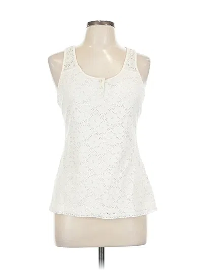 Pre-owned Active Basic Sleeveless Blouse In White