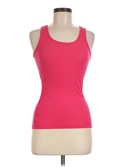 Pre-owned Active Basic Sleeveless Top Pink Scoop Neck Tops