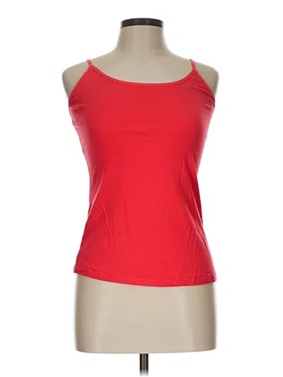 Pre-owned Active Basic Sleeveless Top Red Scoop Neck Tops