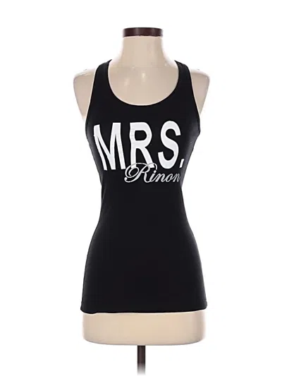 Pre-owned Active Basic Tank Top Black Halter Neckline Tops