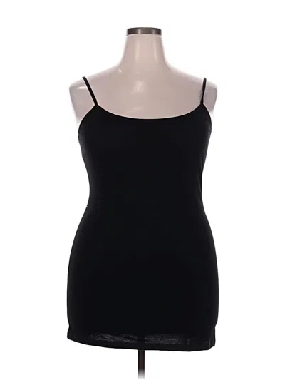Pre-owned Active Basic Tank Top Black Strapless Neckline Tops