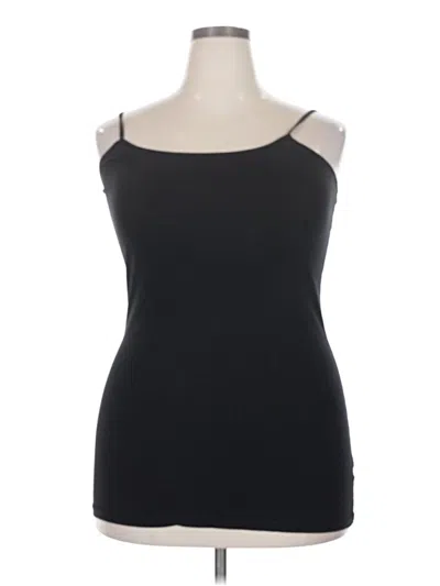 Pre-owned Active Basic Tank Top Black Strapless Neckline Tops