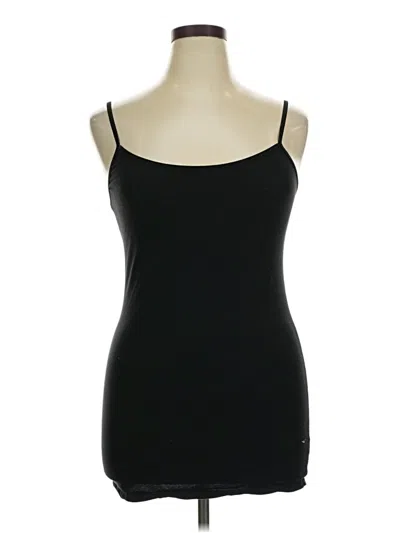 Pre-owned Active Basic Tank Top Black Strapless Neckline Tops