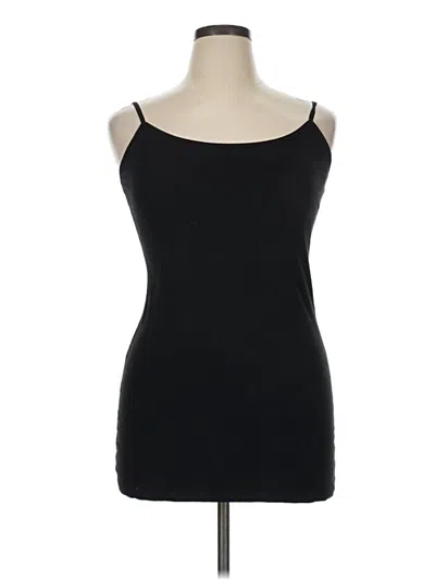Pre-owned Active Basic Tank Top Black Strapless Neckline Tops