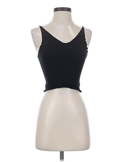 Pre-owned Active Basic Tank Top Black Strapless Neckline Tops