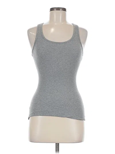 Pre-owned Active Basic Tank Top Gray Halter Neckline Tops