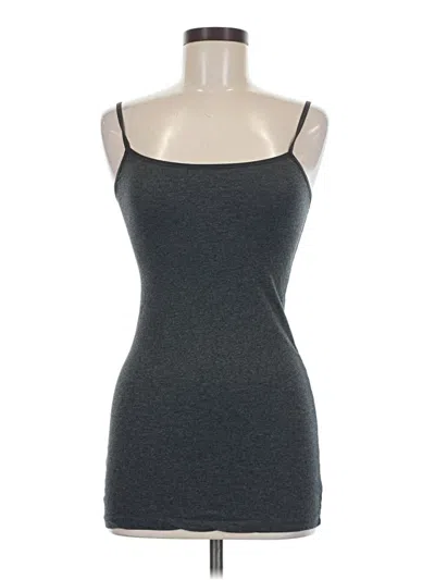 Pre-owned Active Basic Tank Top Gray Strapless Neckline Tops