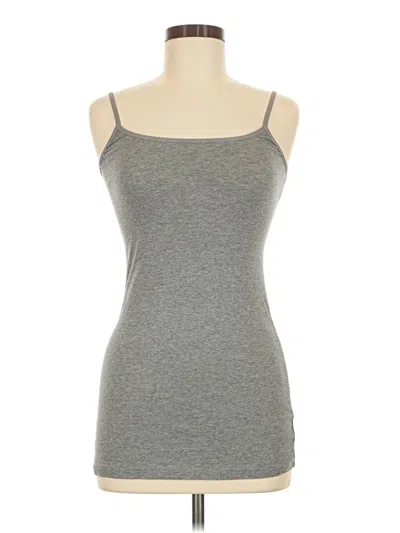 Pre-owned Active Basic Tank Top Gray Strapless Neckline Tops