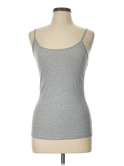 Pre-owned Active Basic Tank Top Gray Strapless Neckline Tops