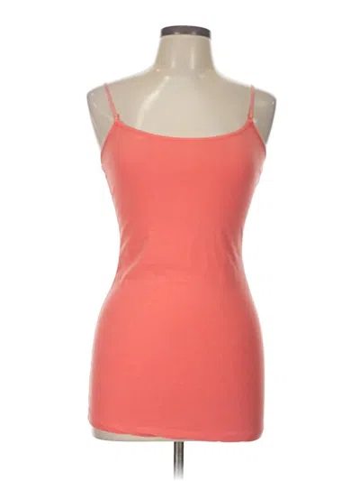 Pre-owned Active Basic Tank Top Orange Strapless Neckline Tops