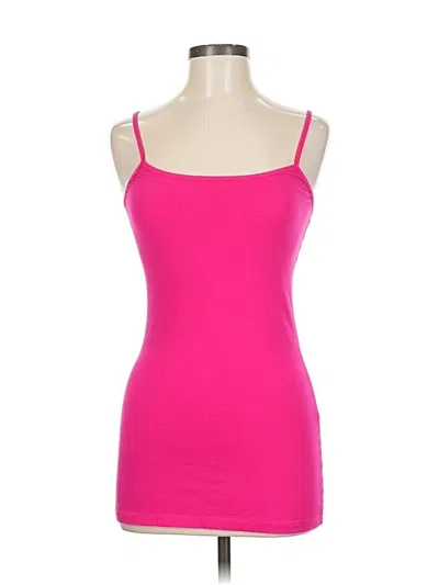 Pre-owned Active Basic Tank Top Pink Strapless Neckline Tops