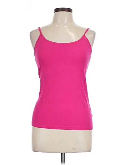 Pre-owned Active Basic Tank Top Pink Strapless Neckline Tops