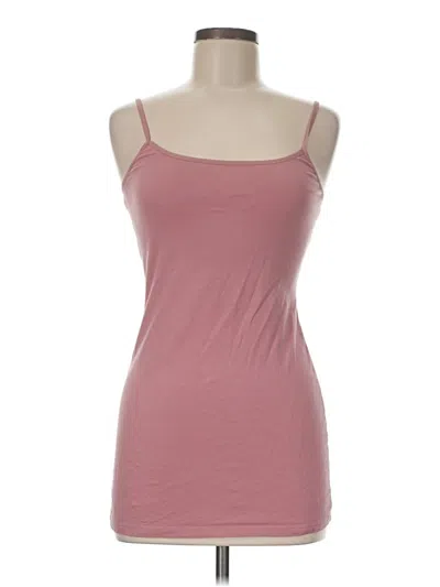 Pre-owned Active Basic Tank Top Pink Strapless Neckline Tops