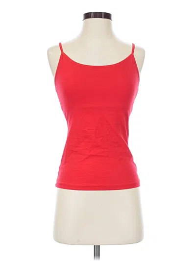 Pre-owned Active Basic Tank Top Red Strapless Neckline Tops