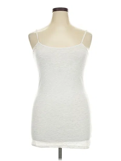 Pre-owned Active Basic Tank Top Silver Strapless Neckline Tops