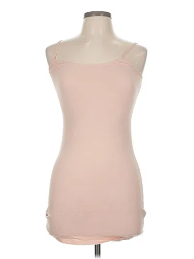 Pre-owned Active Basic Tank Top Tan Strapless Neckline Tops