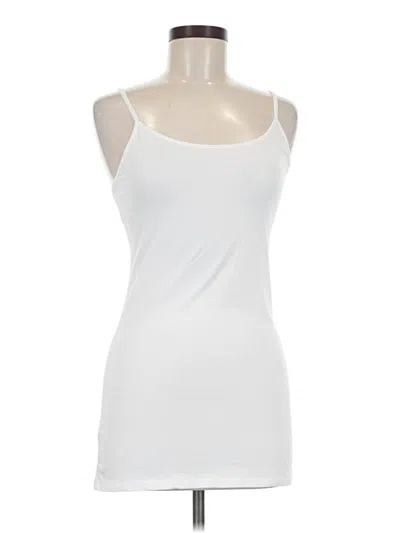Pre-owned Active Basic Tank Top White Halter Neckline Tops