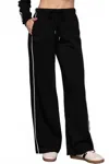 Active Basic Women's Side Line Stripe Sweatpant In Black In Black