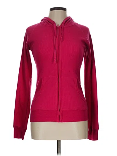 Pre-owned Active Basic Zip Up Hoodie In Red