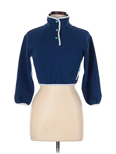 Pre-owned Active By Old Navy 3/4 Sleeve Top Blue Turtleneck Tops