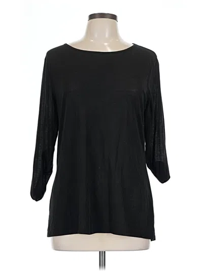 Pre-owned Active By Old Navy 3/4 Sleeve T-shirt In Black