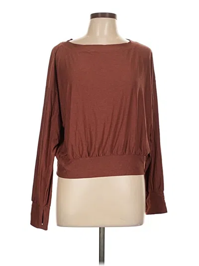 Pre-owned Active By Old Navy 3/4 Sleeve T-shirt In Brown