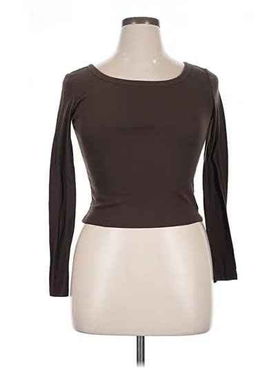 Pre-owned Active By Old Navy 3/4 Sleeve T-shirt In Brown