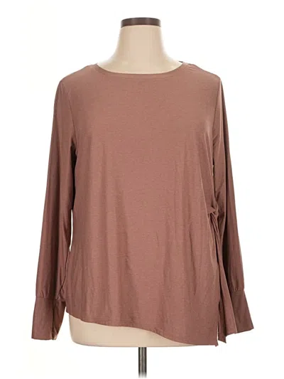 Pre-owned Active By Old Navy 3/4 Sleeve T-shirt In Brown