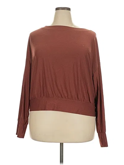 Pre-owned Active By Old Navy 3/4 Sleeve T-shirt In Brown