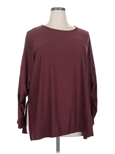 Pre-owned Active By Old Navy 3/4 Sleeve T-shirt In Burgundy