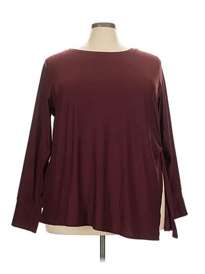 Pre-owned Active By Old Navy 3/4 Sleeve T-shirt In Burgundy