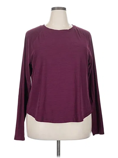 Pre-owned Active By Old Navy 3/4 Sleeve T-shirt In Burgundy