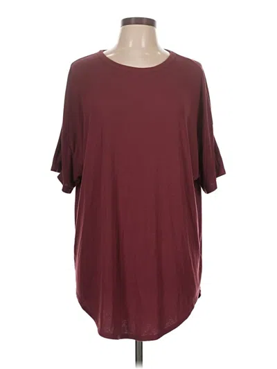 Pre-owned Active By Old Navy 3/4 Sleeve T-shirt In Burgundy