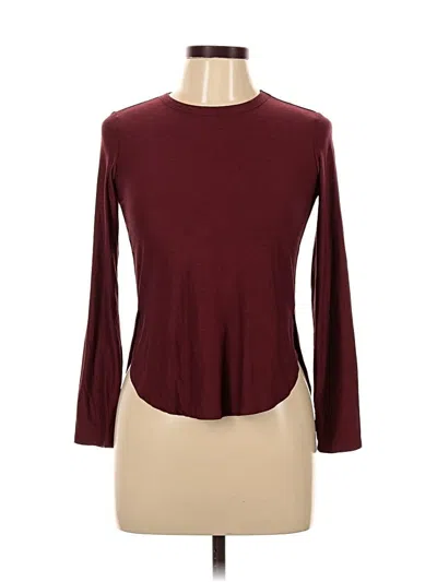 Pre-owned Active By Old Navy 3/4 Sleeve T-shirt In Burgundy