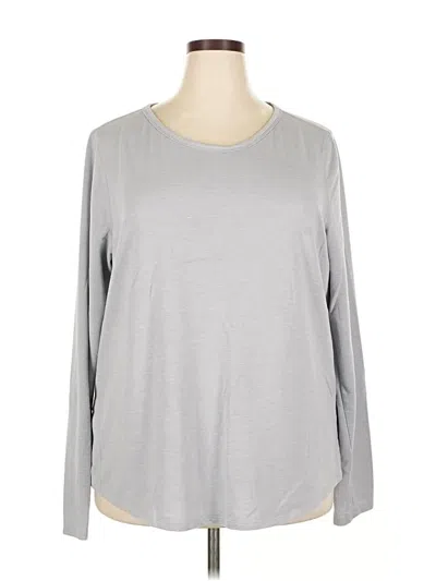 Pre-owned Active By Old Navy 3/4 Sleeve T-shirt In Gray