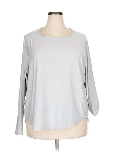 Pre-owned Active By Old Navy 3/4 Sleeve T-shirt In Gray