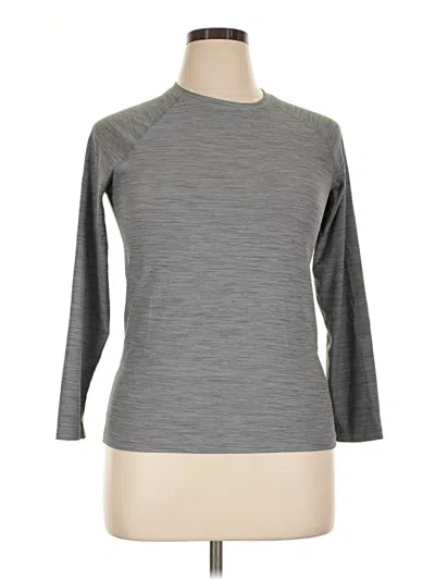 Pre-owned Active By Old Navy 3/4 Sleeve T-shirt In Gray