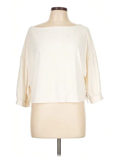 Pre-owned Active By Old Navy 3/4 Sleeve T-shirt In Ivory
