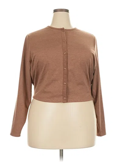 Pre-owned Active By Old Navy Cardigan Sweater In Brown