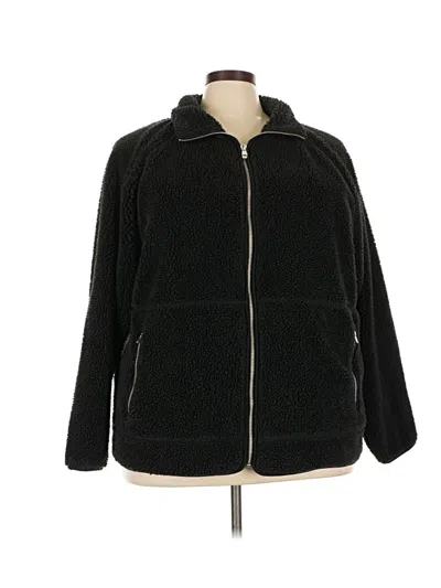 Pre-owned Active By Old Navy Faux Fur Jacket In Black