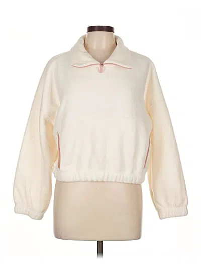 Pre-owned Active By Old Navy Fleece Jacket In White