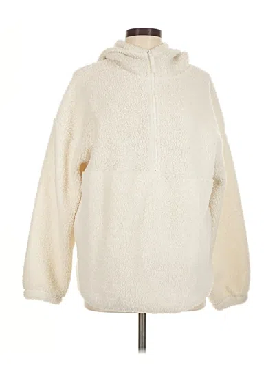 Pre-owned Active By Old Navy Fleece Jacket In White