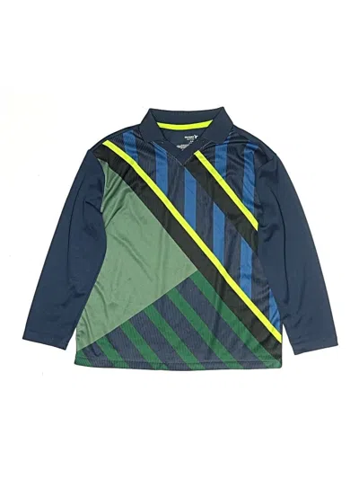 Pre-owned Active By Old Navy Kids' Long Sleeve Polo Shirt In Blue