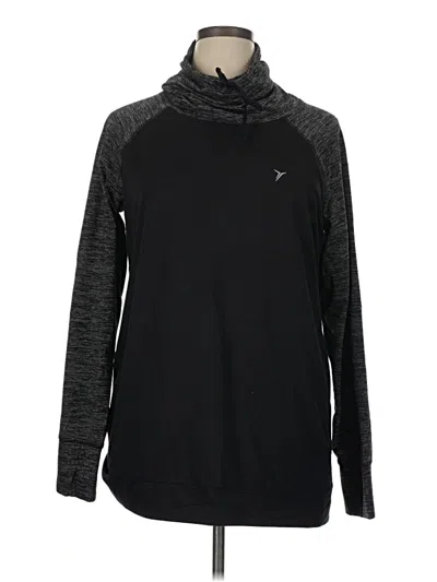 Pre-owned Active By Old Navy Long Sleeve Top Black Cowl Neck Tops