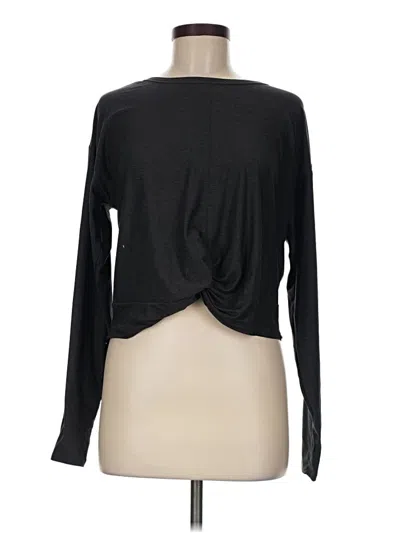Pre-owned Active By Old Navy Long Sleeve Top Black Keyhole Neckline Tops