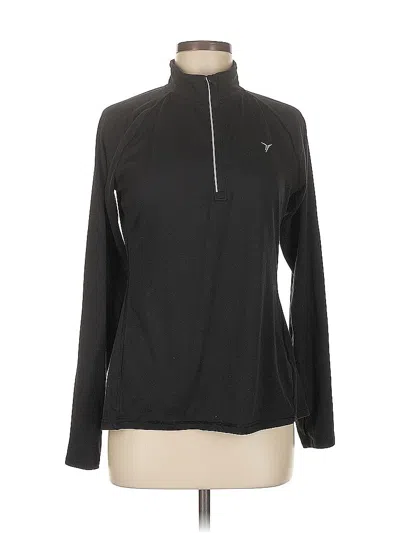 Pre-owned Active By Old Navy Long Sleeve Top Black Turtleneck Tops