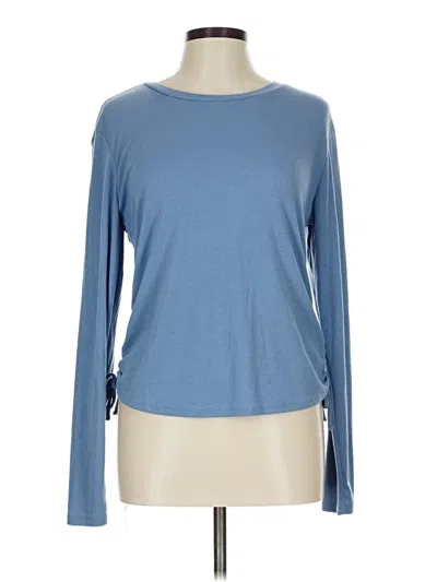Pre-owned Active By Old Navy Long Sleeve Top Blue Crew Neck Tops