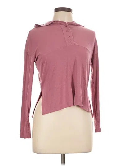 Pre-owned Active By Old Navy Long Sleeve Top Burgundy Cowl Neck Tops