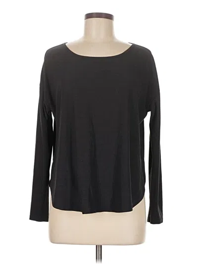 Pre-owned Active By Old Navy Long Sleeve Top Gray Boatneck Tops