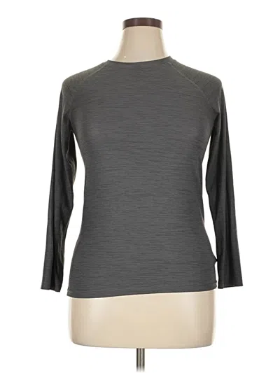 Pre-owned Active By Old Navy Long Sleeve Top Gray Mock Neckline Tops